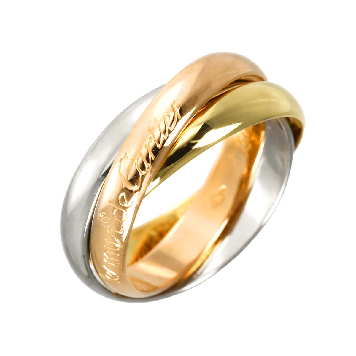 Trinity MM Ring 18K YG WG PG 750 Size51 5.5-5.75(US)