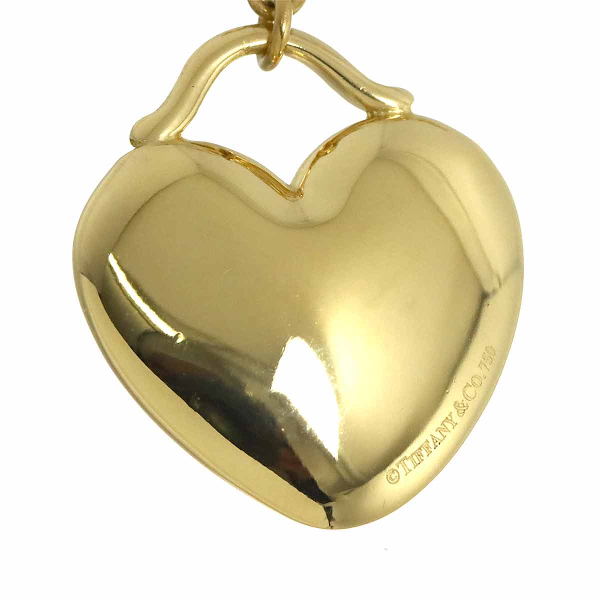 Heart Rock Diamond Necklace 18K Yellow Gold 750