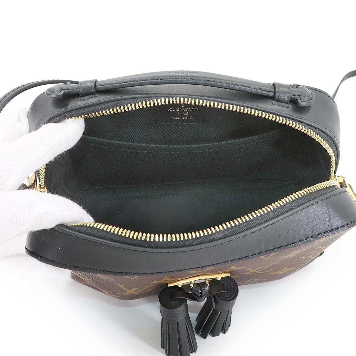 Monogram Saintonge Shoulder Bag Brown Noir M43555 Purse