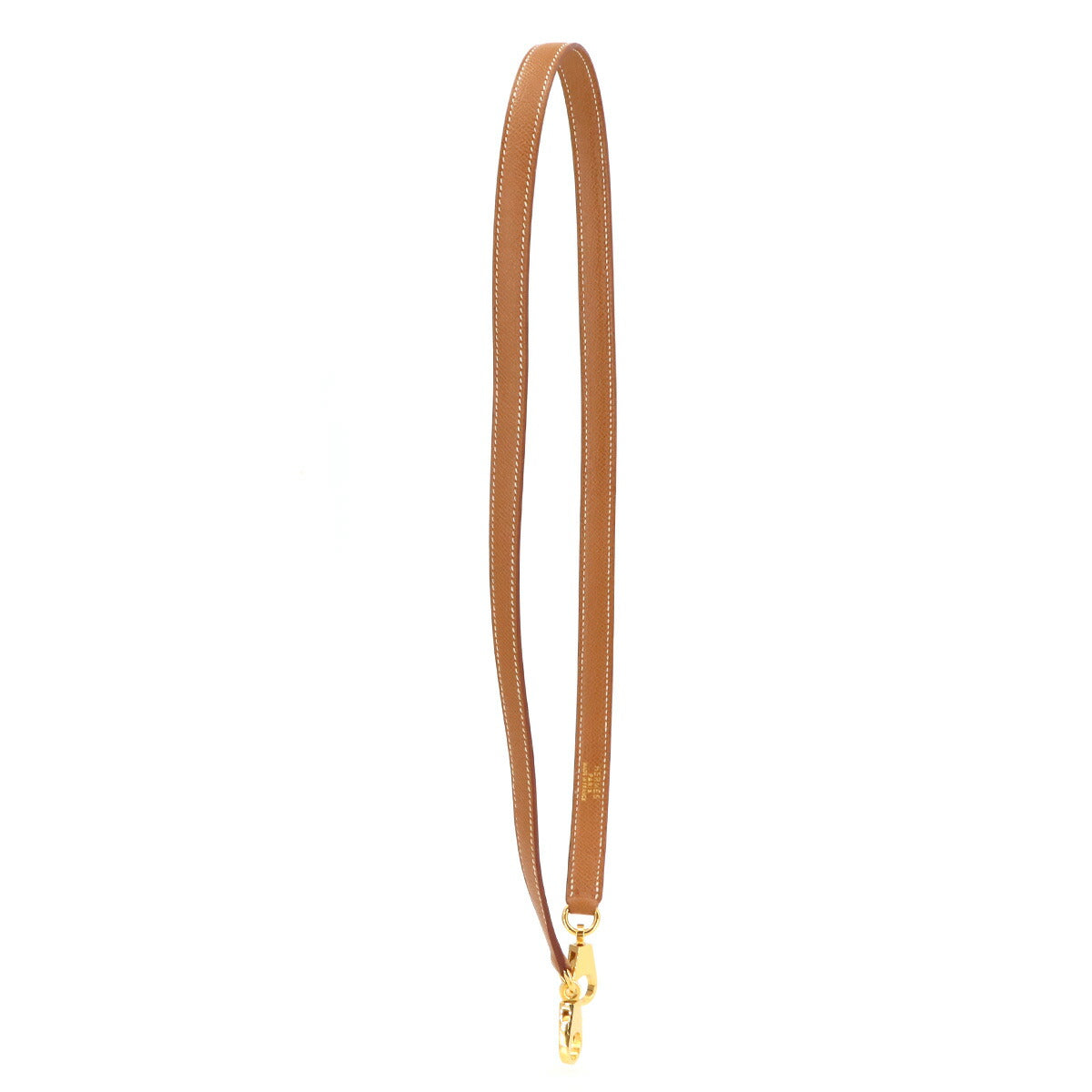 Shoulder Strap Couchevel Epsom Leather Gold Brown Accessory
