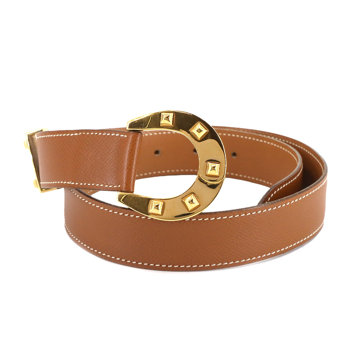 Horseshoe Belt Couchevel Epsom Gold 70 Women's