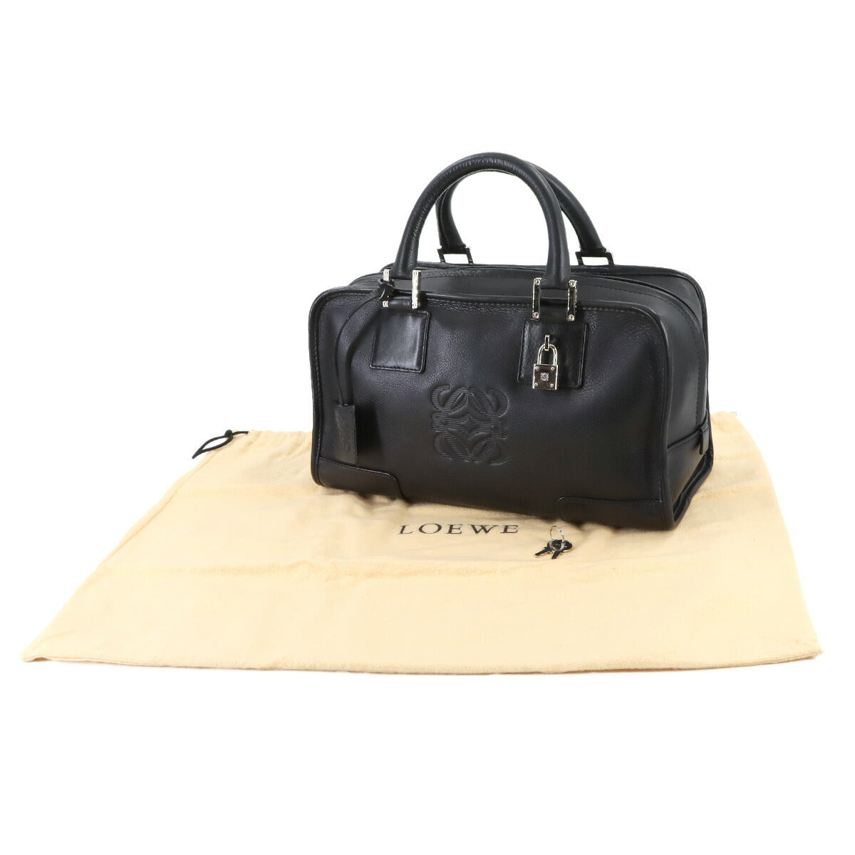 Amazona 28 Hand Bag Leather Black Anagram 311.62.001 Purse