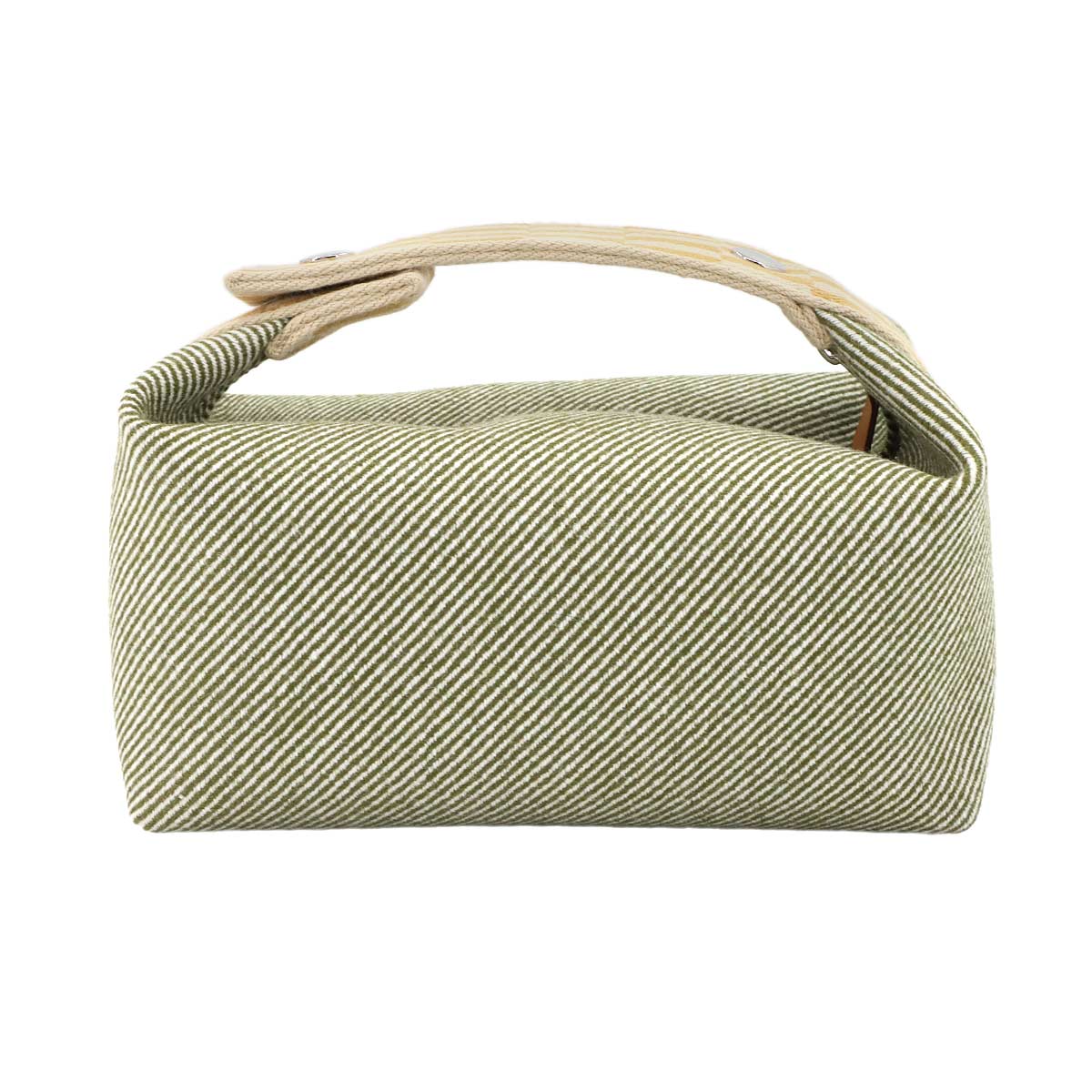 Bride a Brac PM H Natte Hand Bag Toile H Vert Foret Pouch