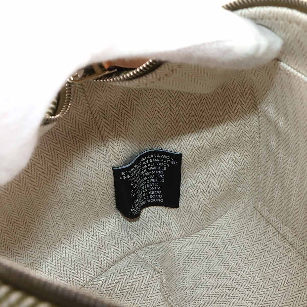 Bride a Brac PM H Natte Hand Bag Toile H Vert Foret Pouch