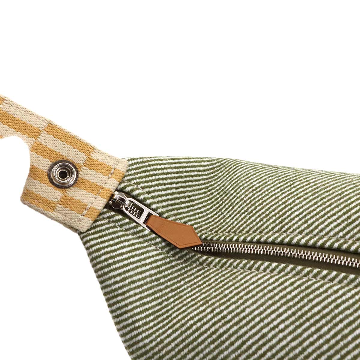 Bride a Brac PM H Natte Hand Bag Toile H Vert Foret Pouch