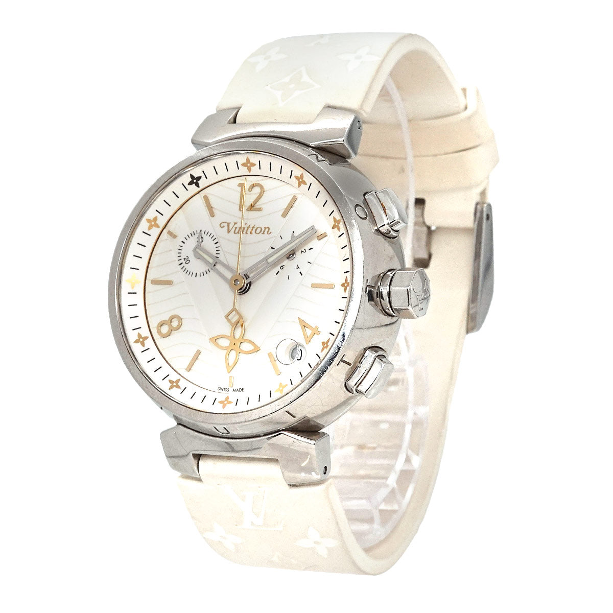 Tambour New Wave Chronograph QA093 Quartz Mens Watch