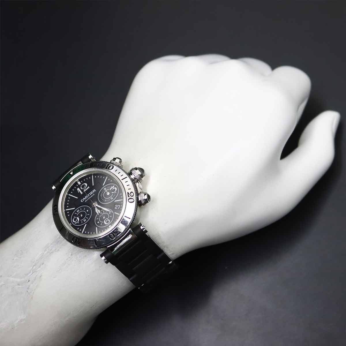 Pasha Chronograph W31088U2 Automatic Black Dial Mens