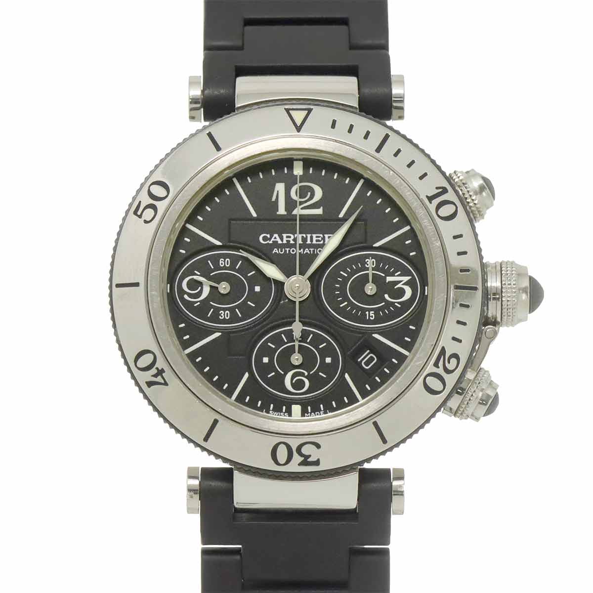 Pasha Chronograph W31088U2 Automatic Black Dial Mens