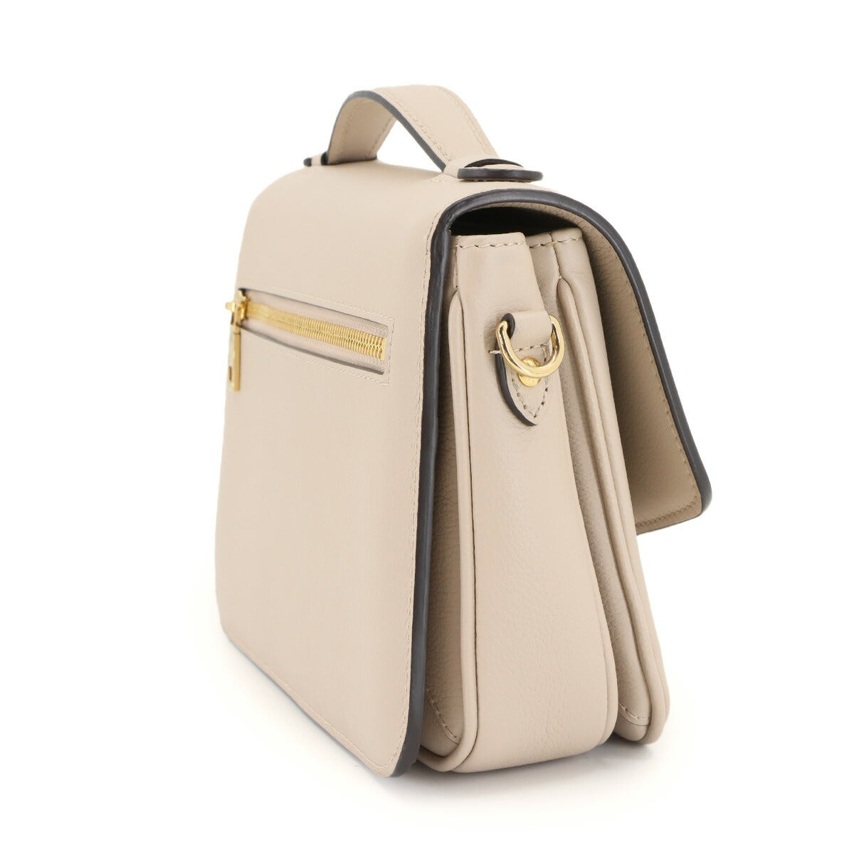 Oxford Hand Shoulder Bag Leather Greige M22792