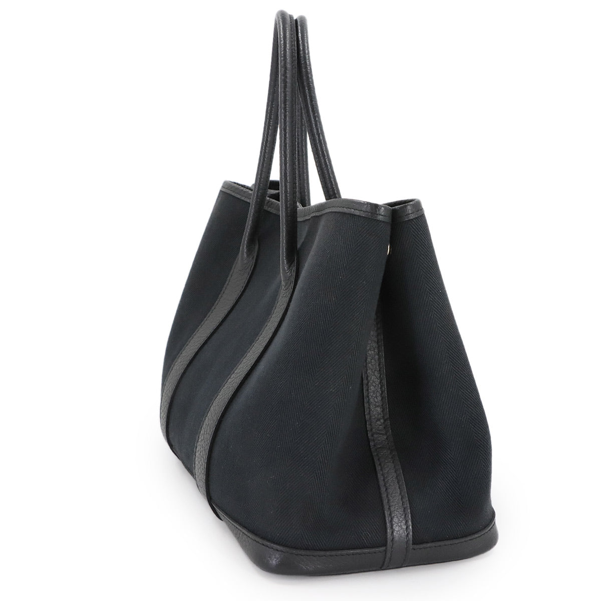 Garden Party TPM Tote Bag Toile Chevron Negonda Black