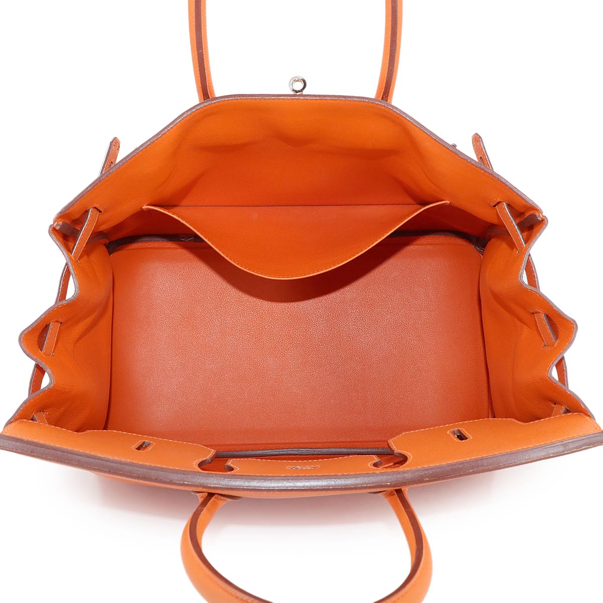 Birkin 35 Veau Epsom Feu Orange Hand Bag Purse