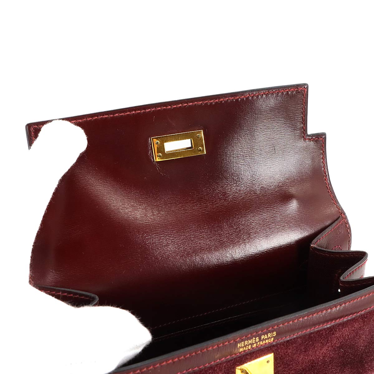 Mini Kelly Shoulder Bag Dobris Box calf Rouge H Purse