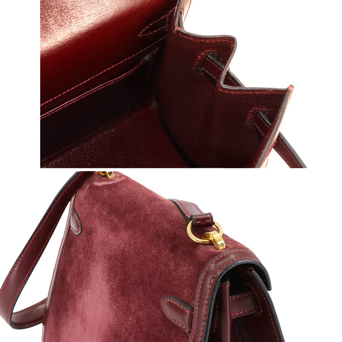 Mini Kelly Shoulder Bag Dobris Box calf Rouge H Purse