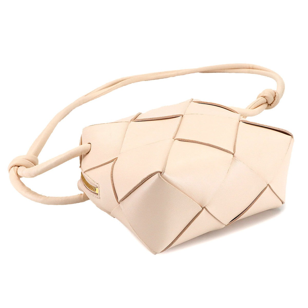 Maxi Intrecciato Mini Cassette Shoulder Bag Beige