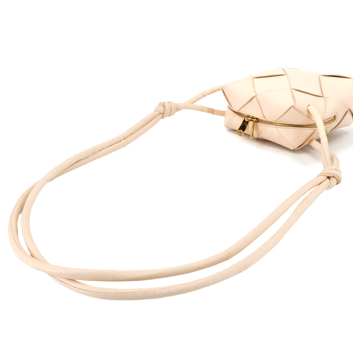 Maxi Intrecciato Mini Cassette Shoulder Bag Beige