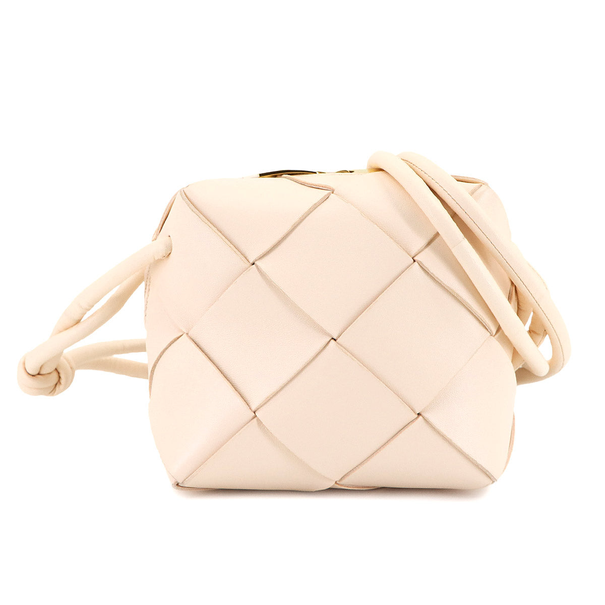 Maxi Intrecciato Mini Cassette Shoulder Bag Beige