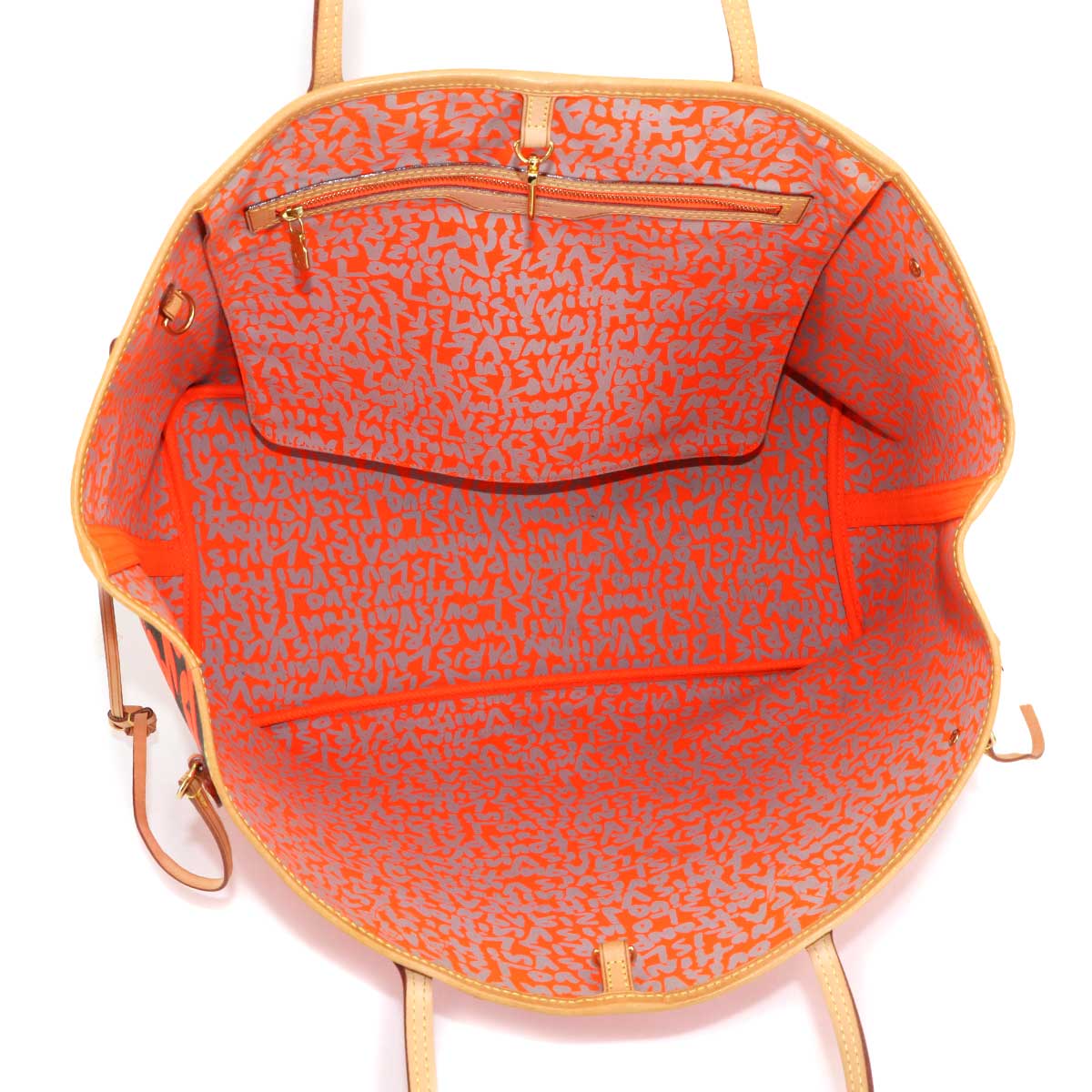 Monogram Graffiti Neverfull GM Tote Bag Orange M93702