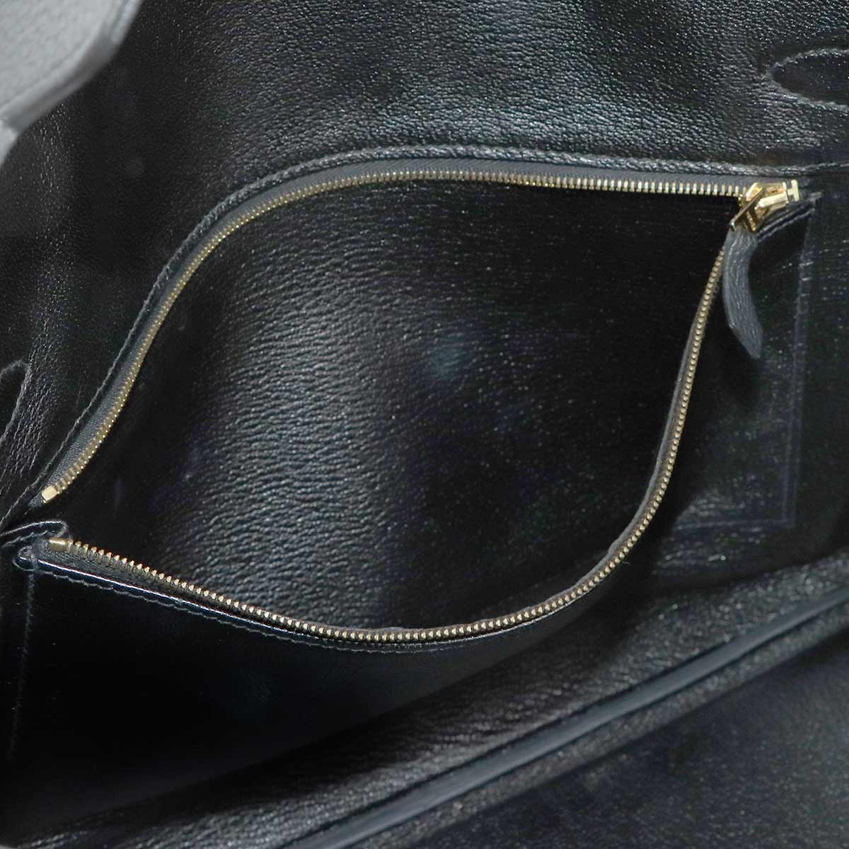 Birkin 35 Hand Bag Togo Leather Black Purse