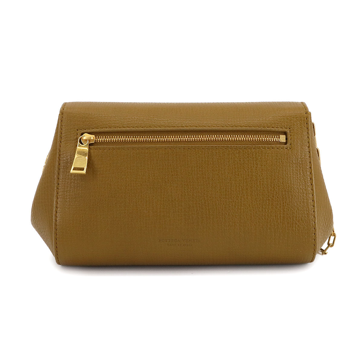 Mini Angle Chain Shoulder Bag Leather Brown 608798