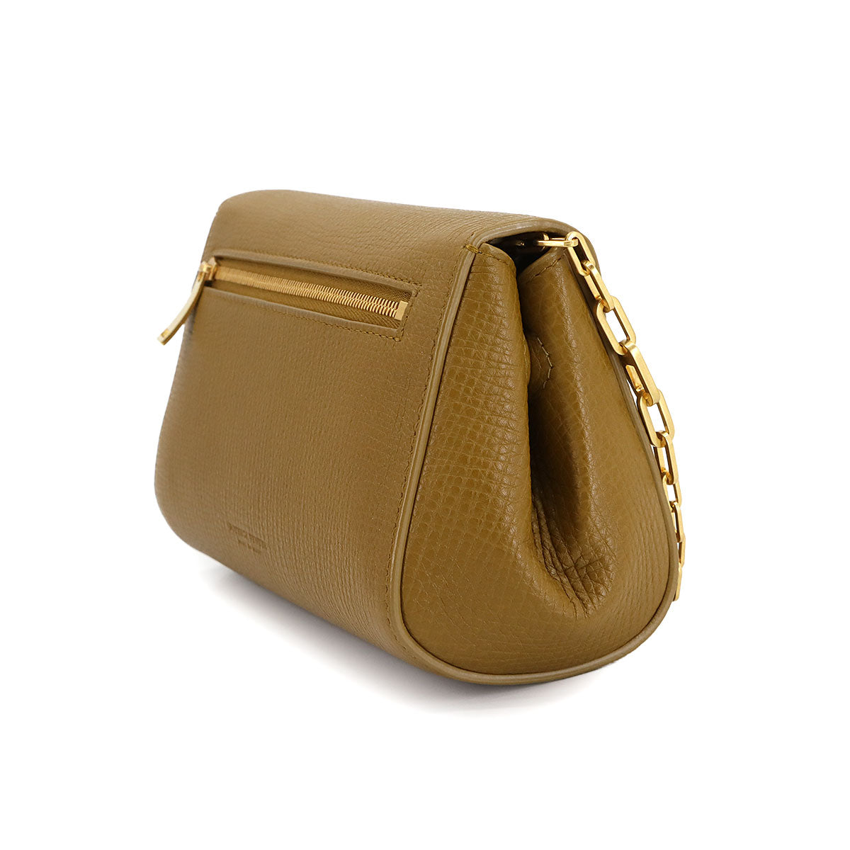 Mini Angle Chain Shoulder Bag Leather Brown 608798