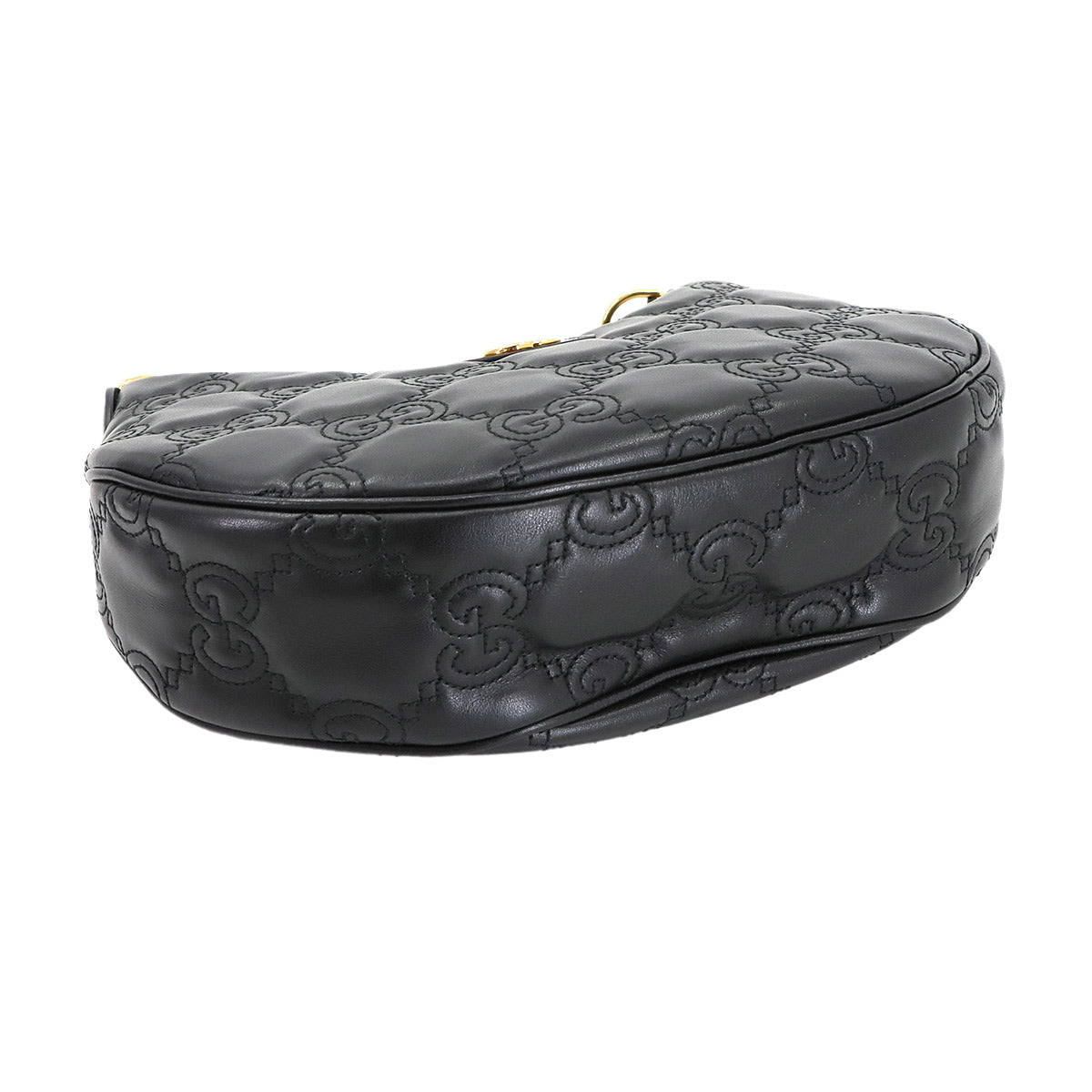 GG Matelass Shoulder Bag Leather Black 739709 Purse