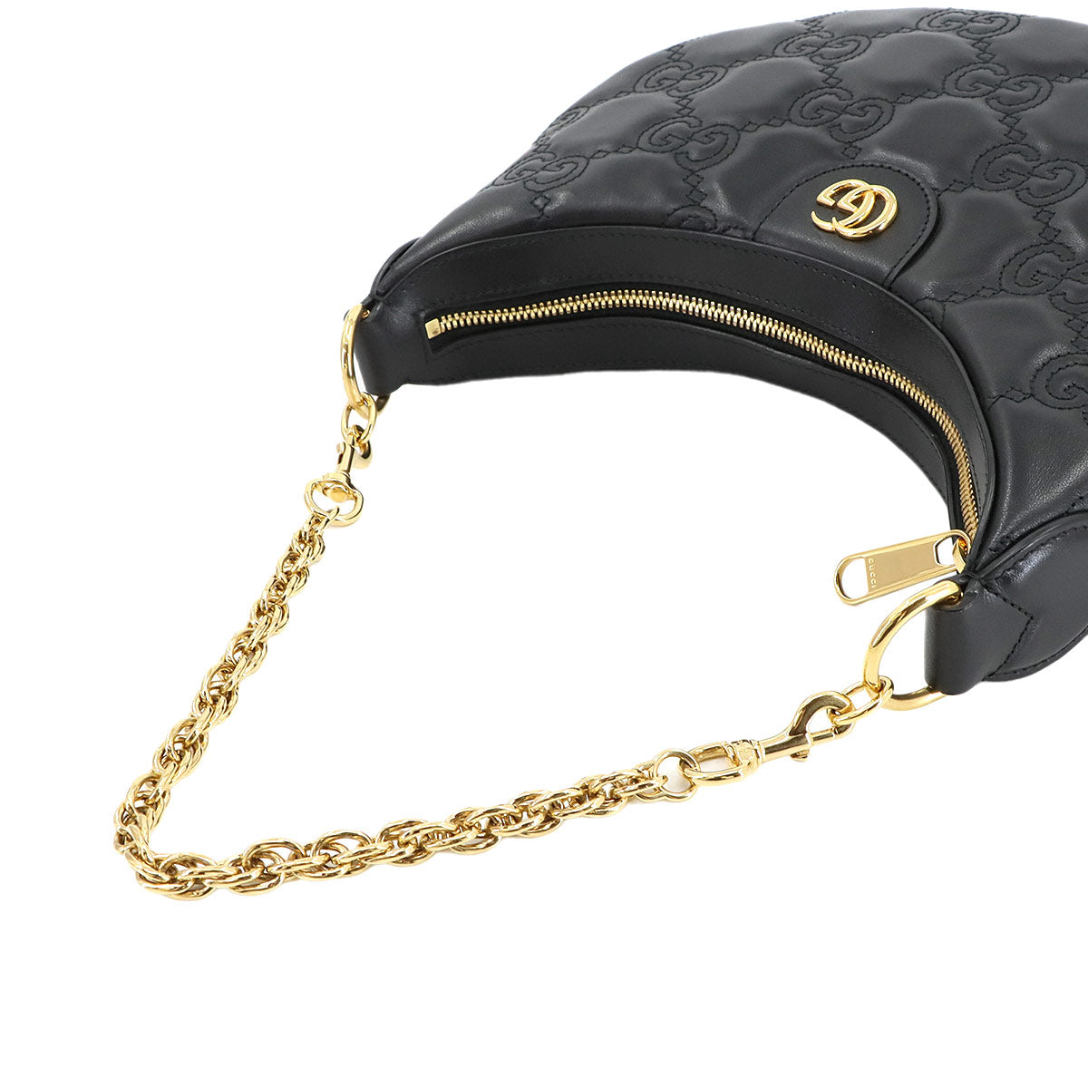 GG Matelass Shoulder Bag Leather Black 739709 Purse