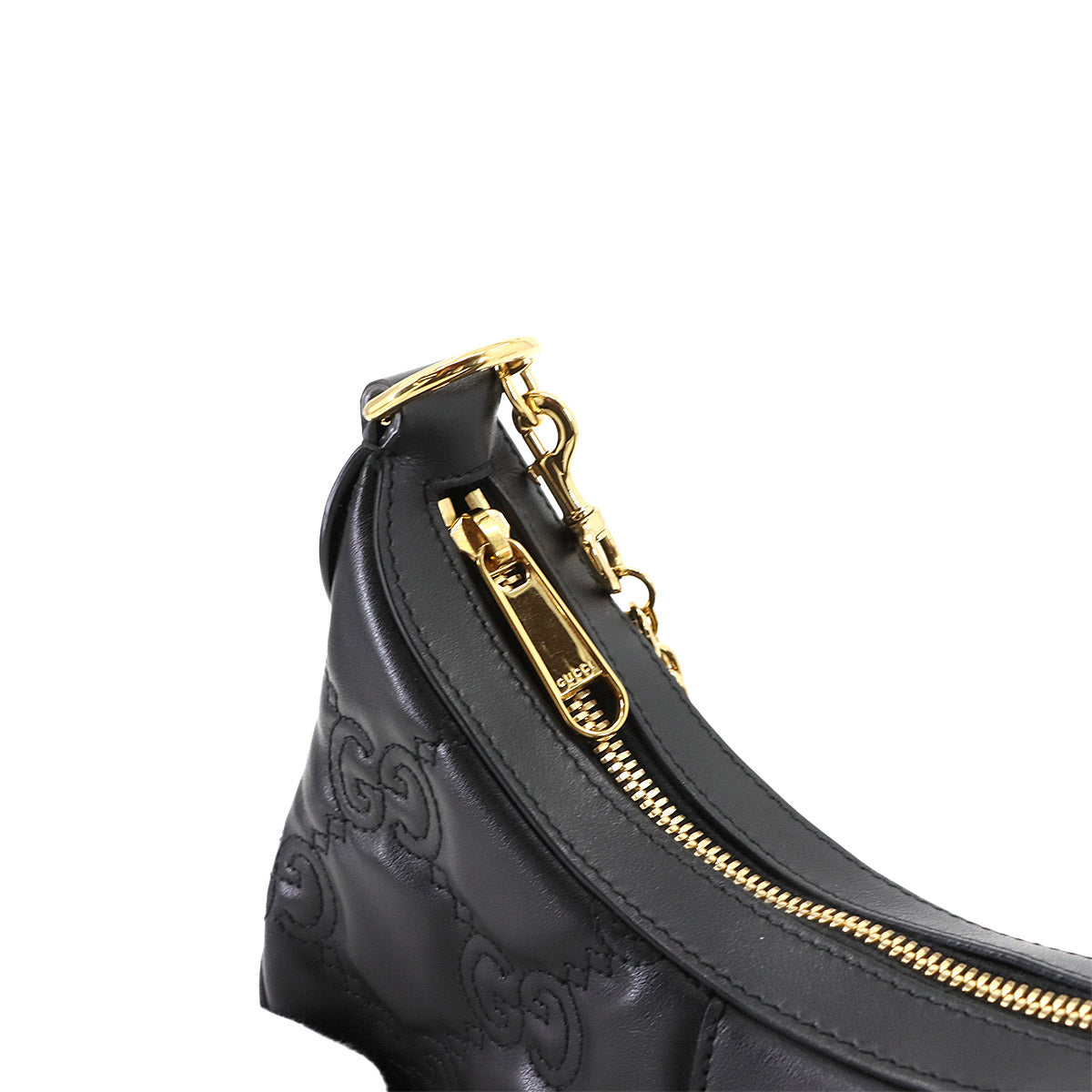 GG Matelass Shoulder Bag Leather Black 739709 Purse