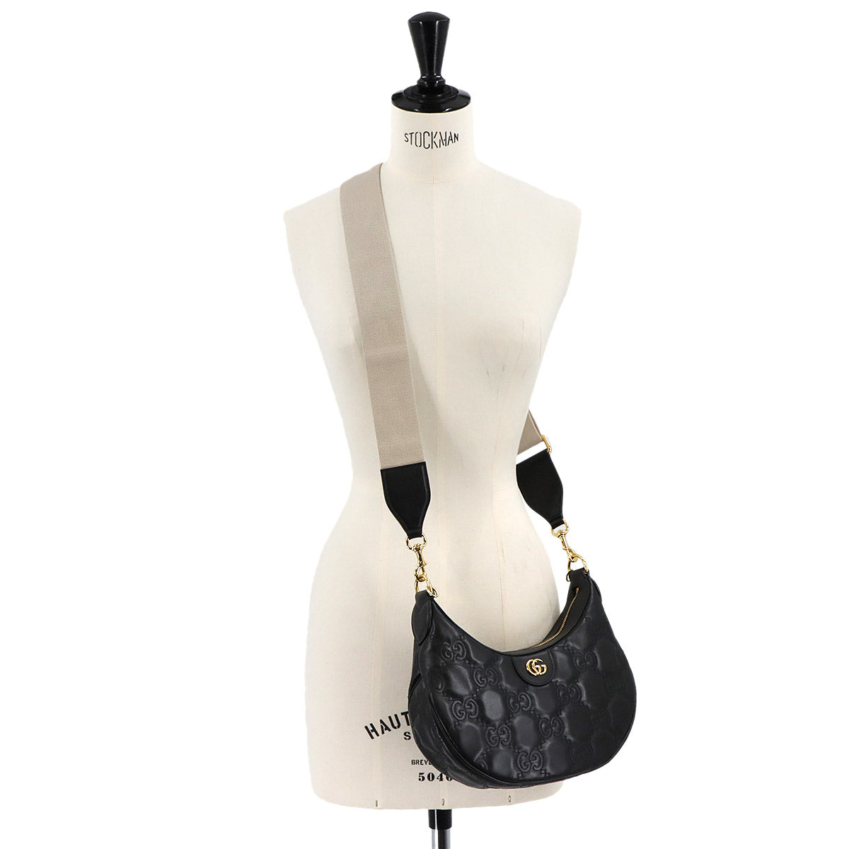 GG Matelass Shoulder Bag Leather Black 739709 Purse