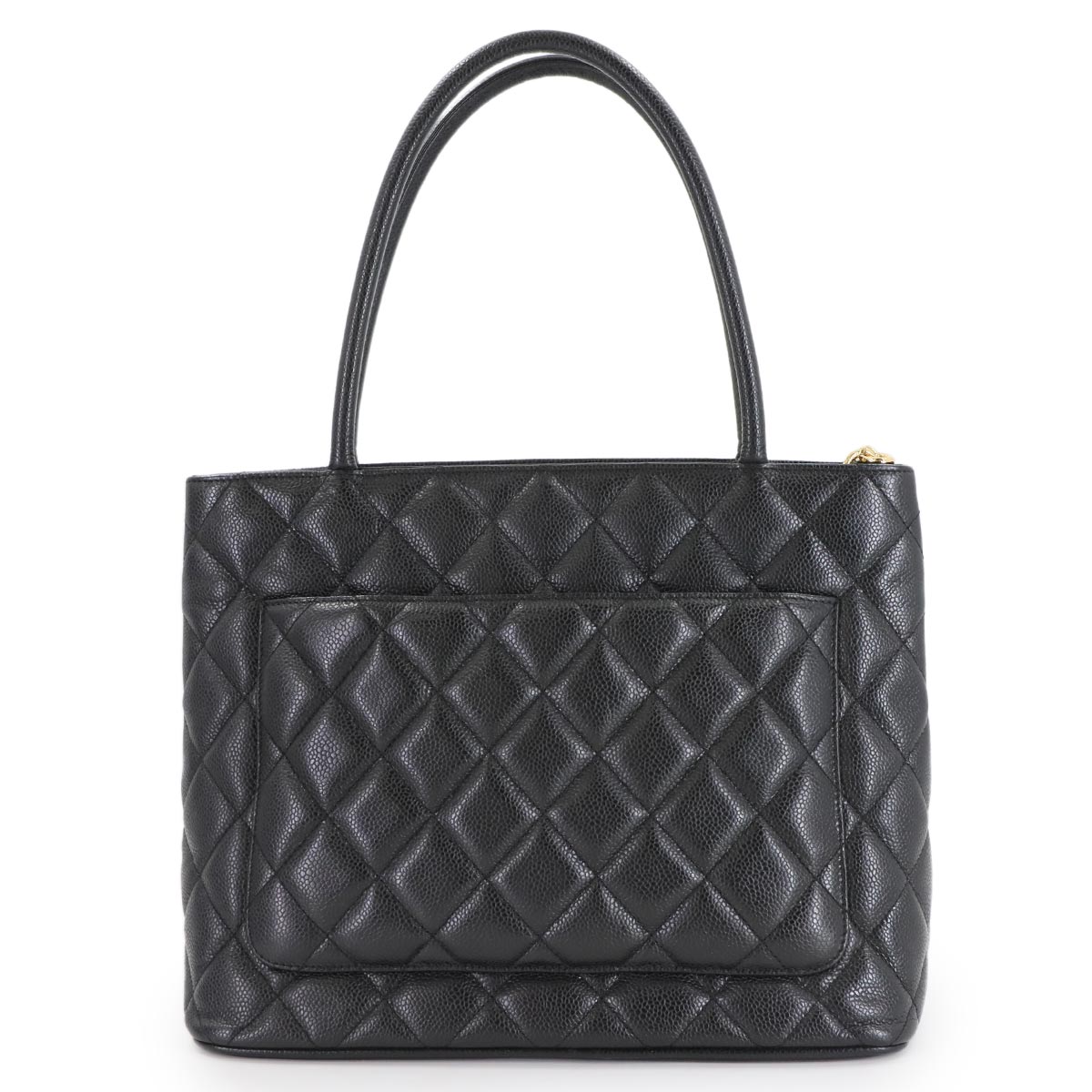 Medallion Tote Bag Leather Black A01804 Coco Logos