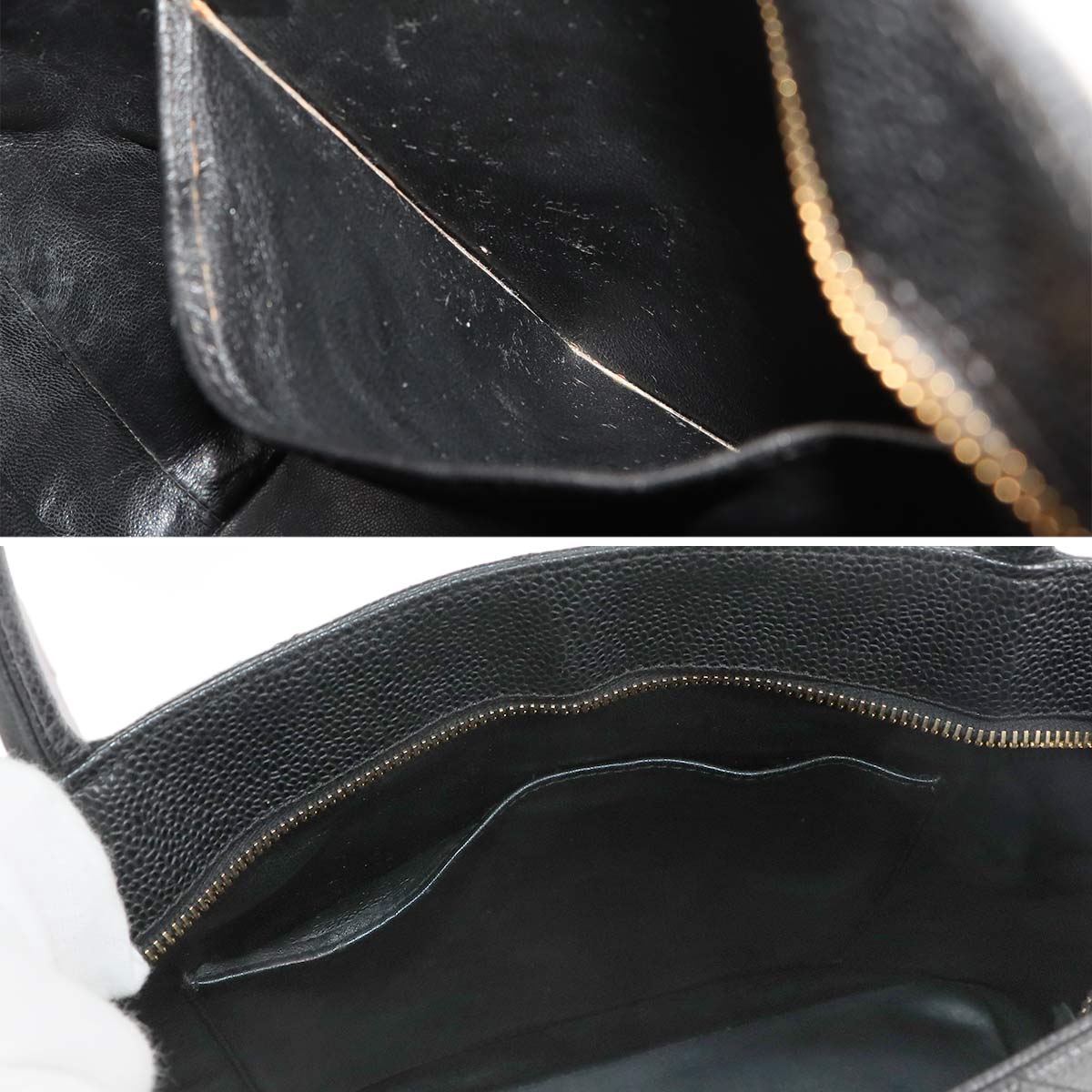 Medallion Tote Bag Leather Black A01804 Coco Logos