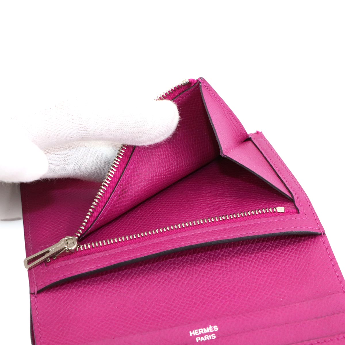 Bearn Compact Wallet Veau Epsom Rose Purple