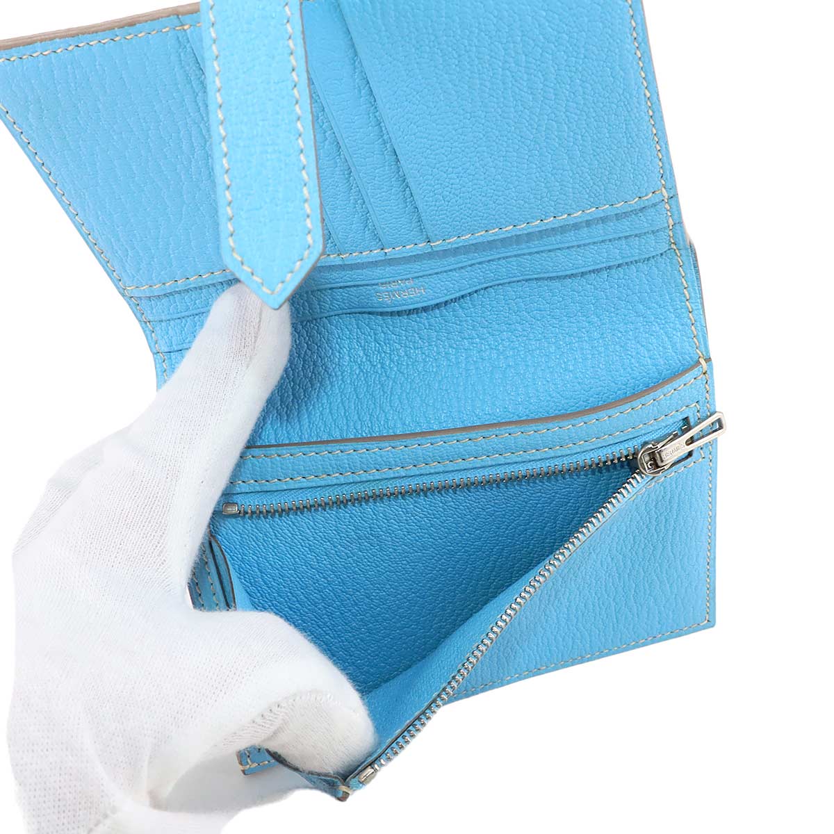 Bearn Compact Wallet Chevre Celeste