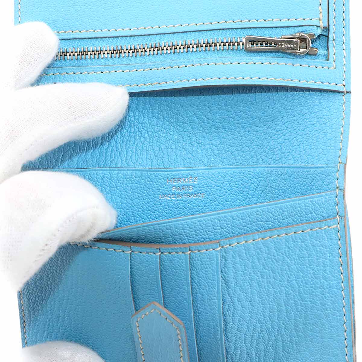 Bearn Compact Wallet Chevre Celeste