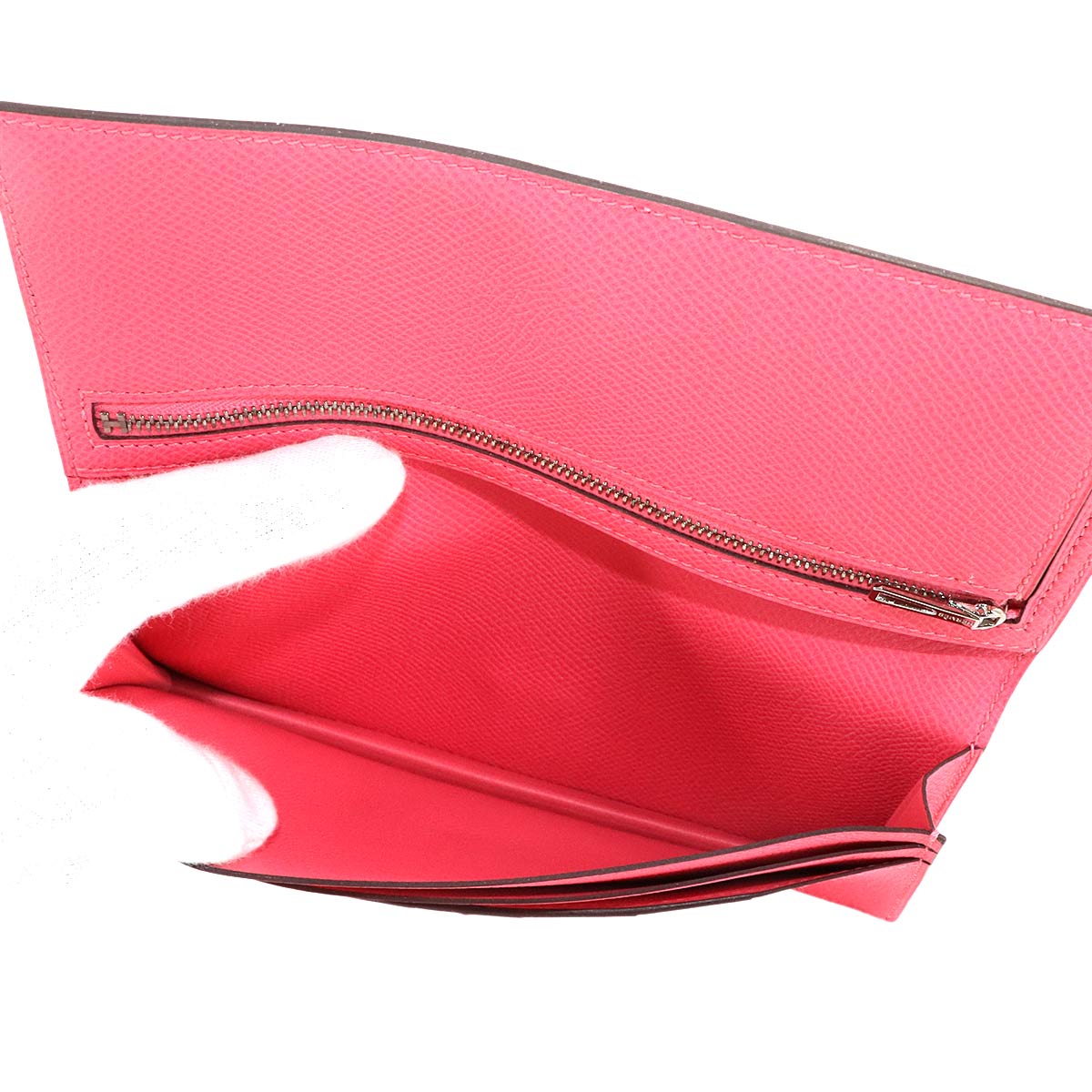 Bearn Souffle Long Wallet Veau Epsom Rose Azalee Purse