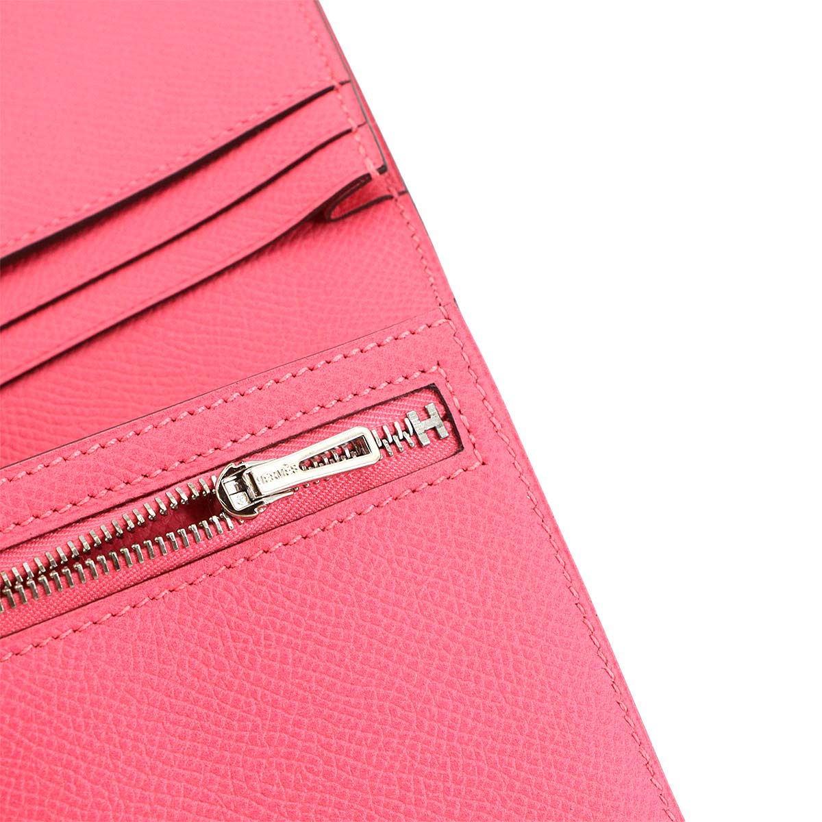 Bearn Souffle Long Wallet Veau Epsom Rose Azalee Purse