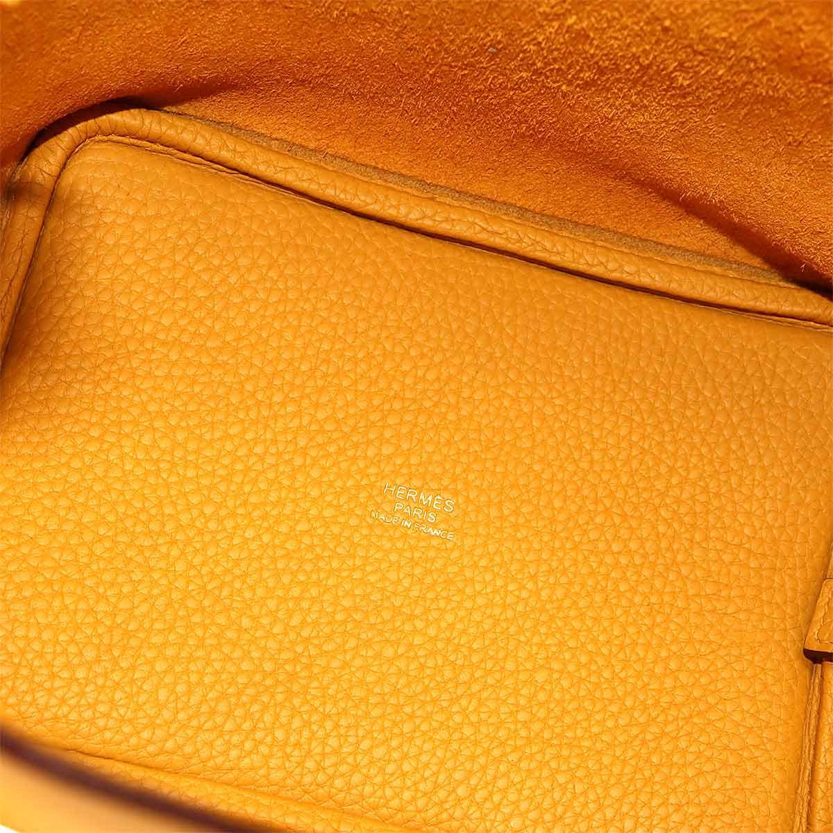 Picotin Lock PM Hand Bag Taurillon Clemence Jaune Ambre