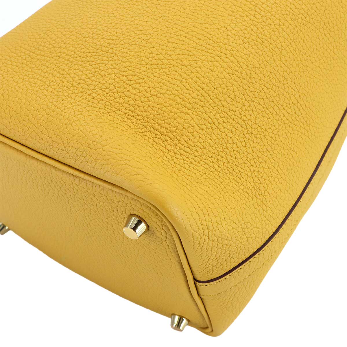 Picotin Lock PM Hand Bag Taurillon Clemence Jaune Ambre
