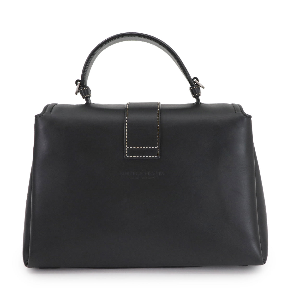 Piazza 2way Hand Shoulder Bag Leather Black Purse