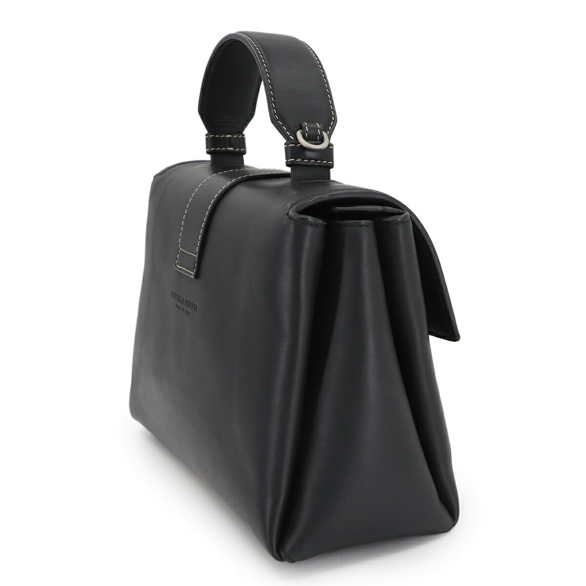 Piazza 2way Hand Shoulder Bag Leather Black Purse