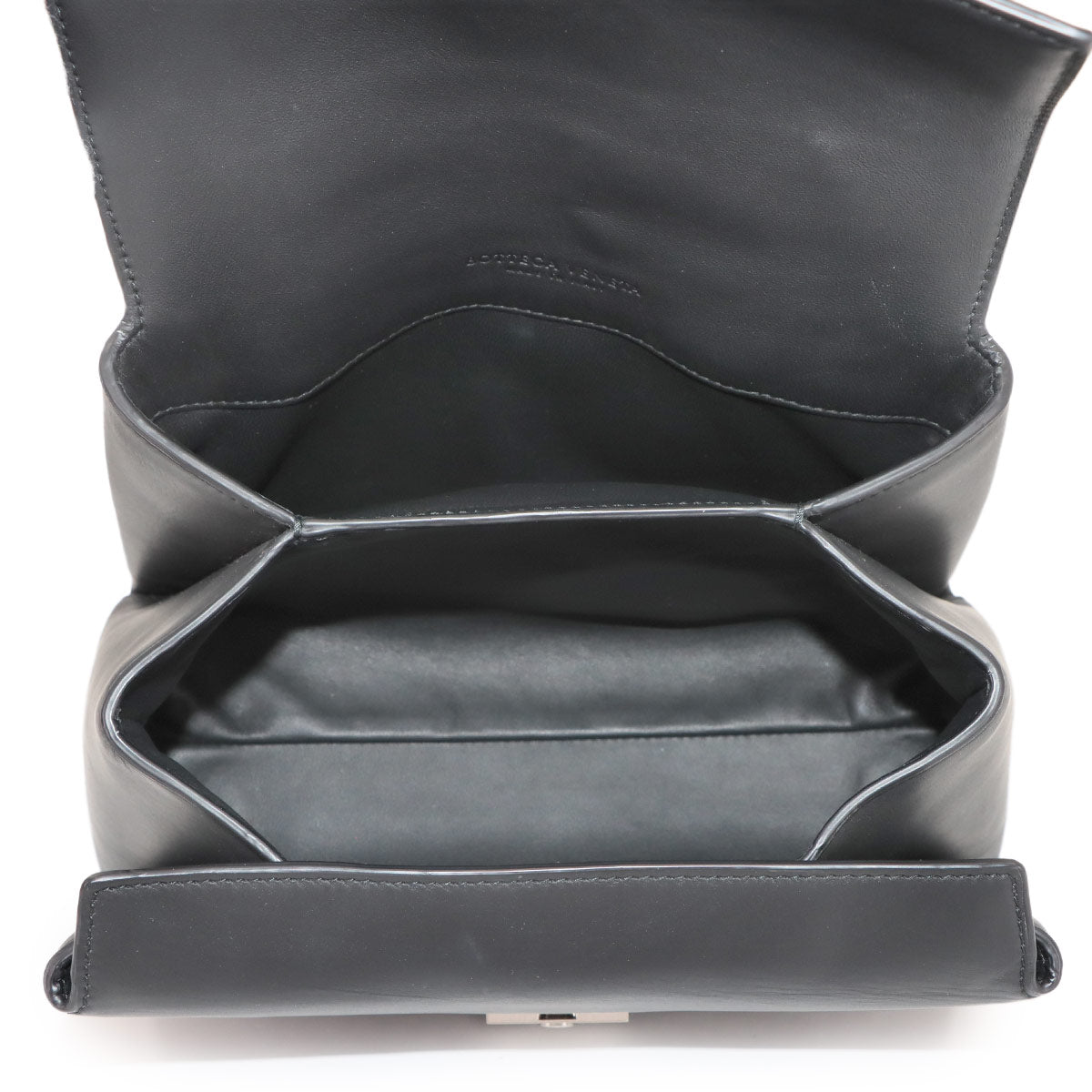 Piazza 2way Hand Shoulder Bag Leather Black Purse