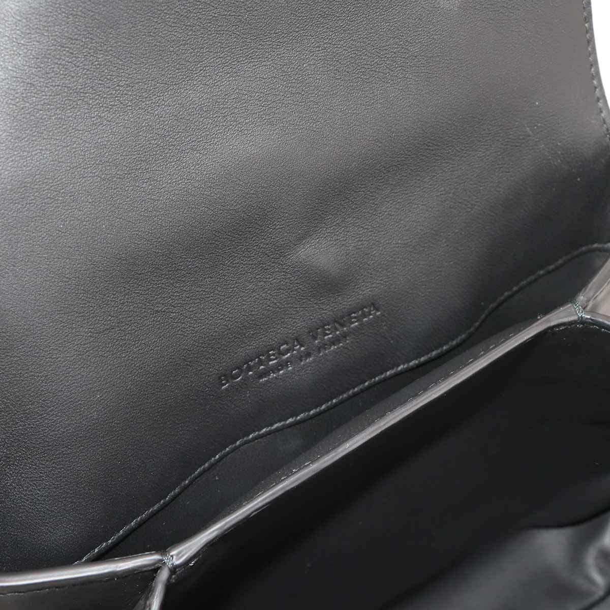 Piazza 2way Hand Shoulder Bag Leather Black Purse