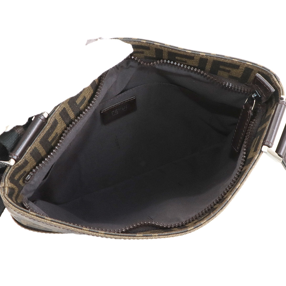 Zucca Shoulder Bag PVC Leather Brown 7VA247 Purse