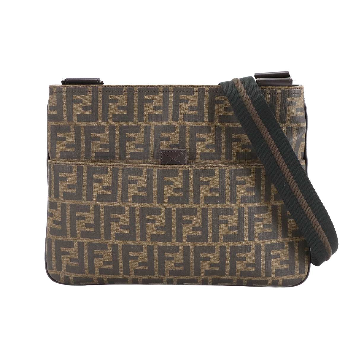 Zucca Shoulder Bag PVC Leather Brown 7VA247 Purse