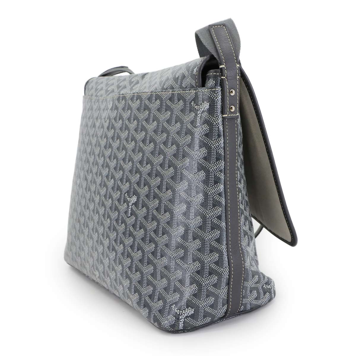 Capetien MM Shoulder Bag PVC Leather Gray Purse