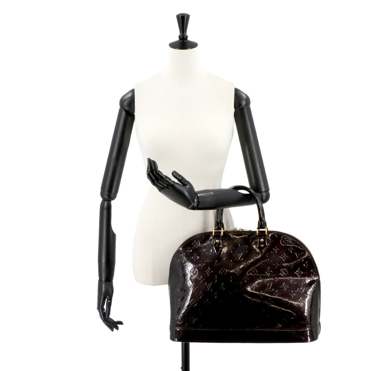 Monogram Vernis Alma GM Hand Bag Amarante M93595