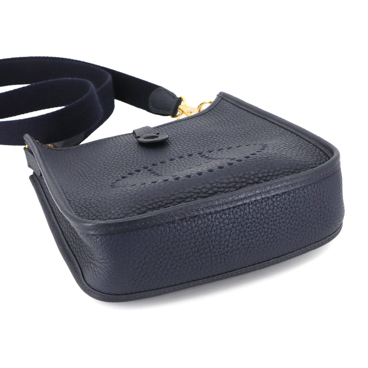 Evelyne Amazone TPM Shoulder Bag Taurillon Clemence Bleu Nuit