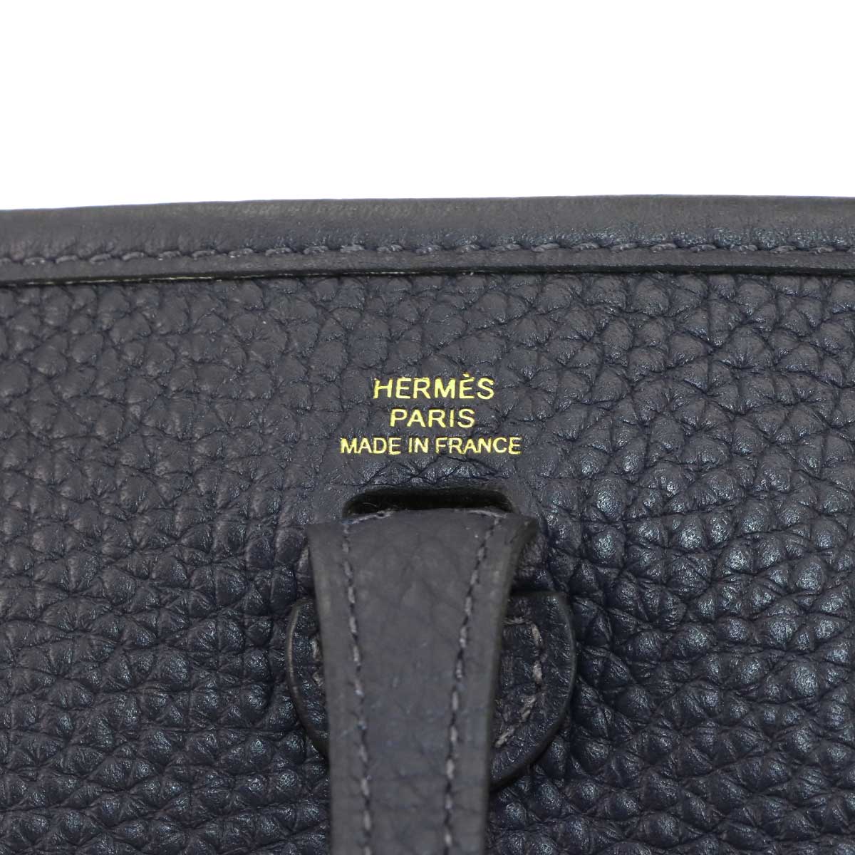 Evelyne Amazone TPM Shoulder Bag Taurillon Clemence Bleu Nuit