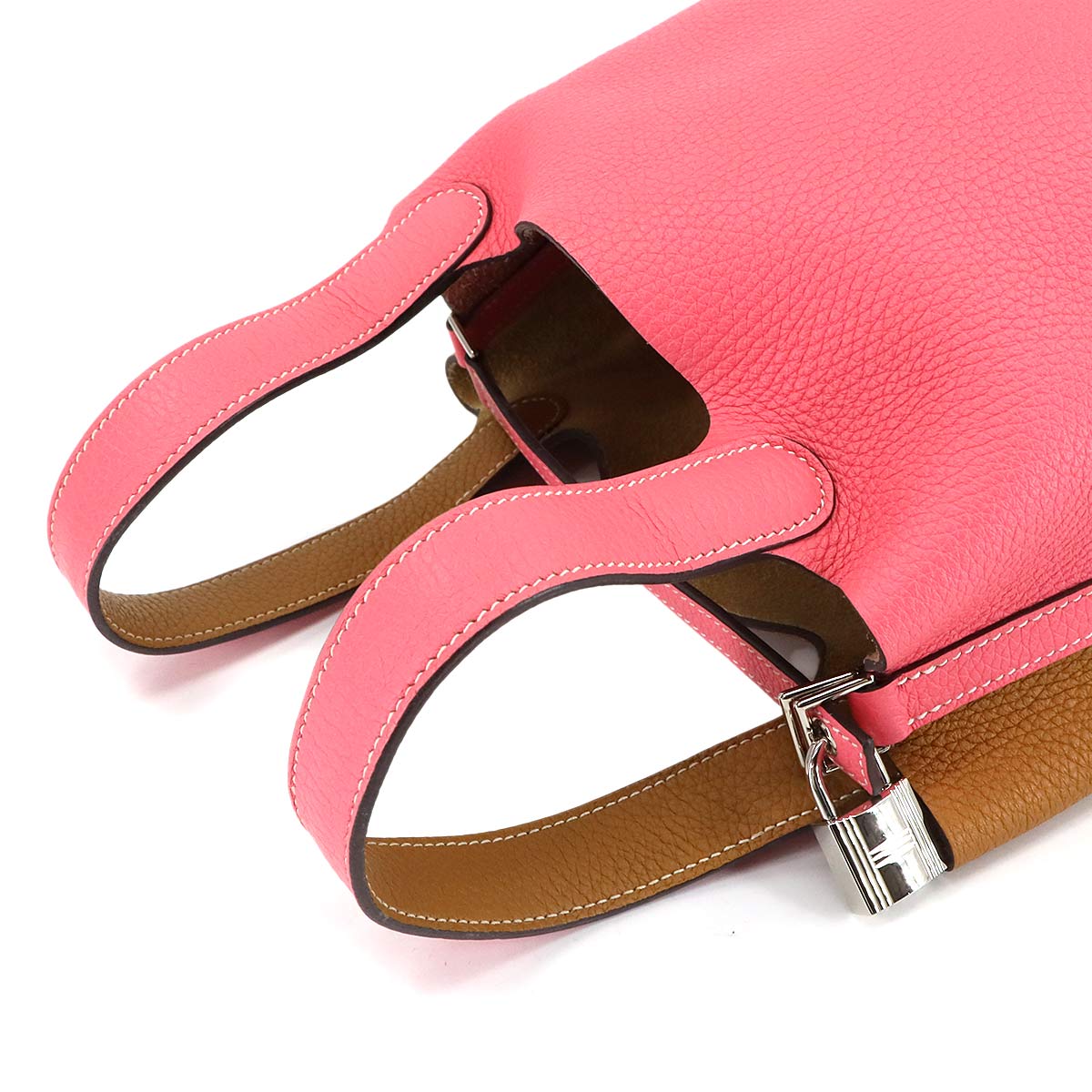 Picotin Lock Casaque PM Hand Bag Taurillon Clemence Rose Azalee