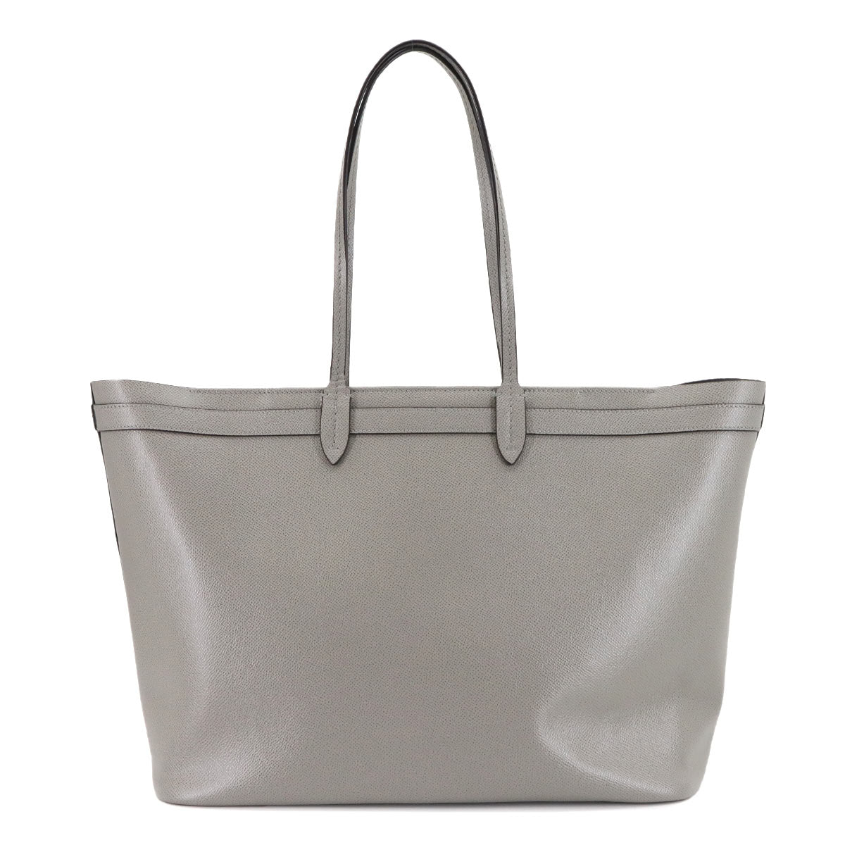 Salvatore Ferragamo Vara Tote Bag Leather Gray Purse