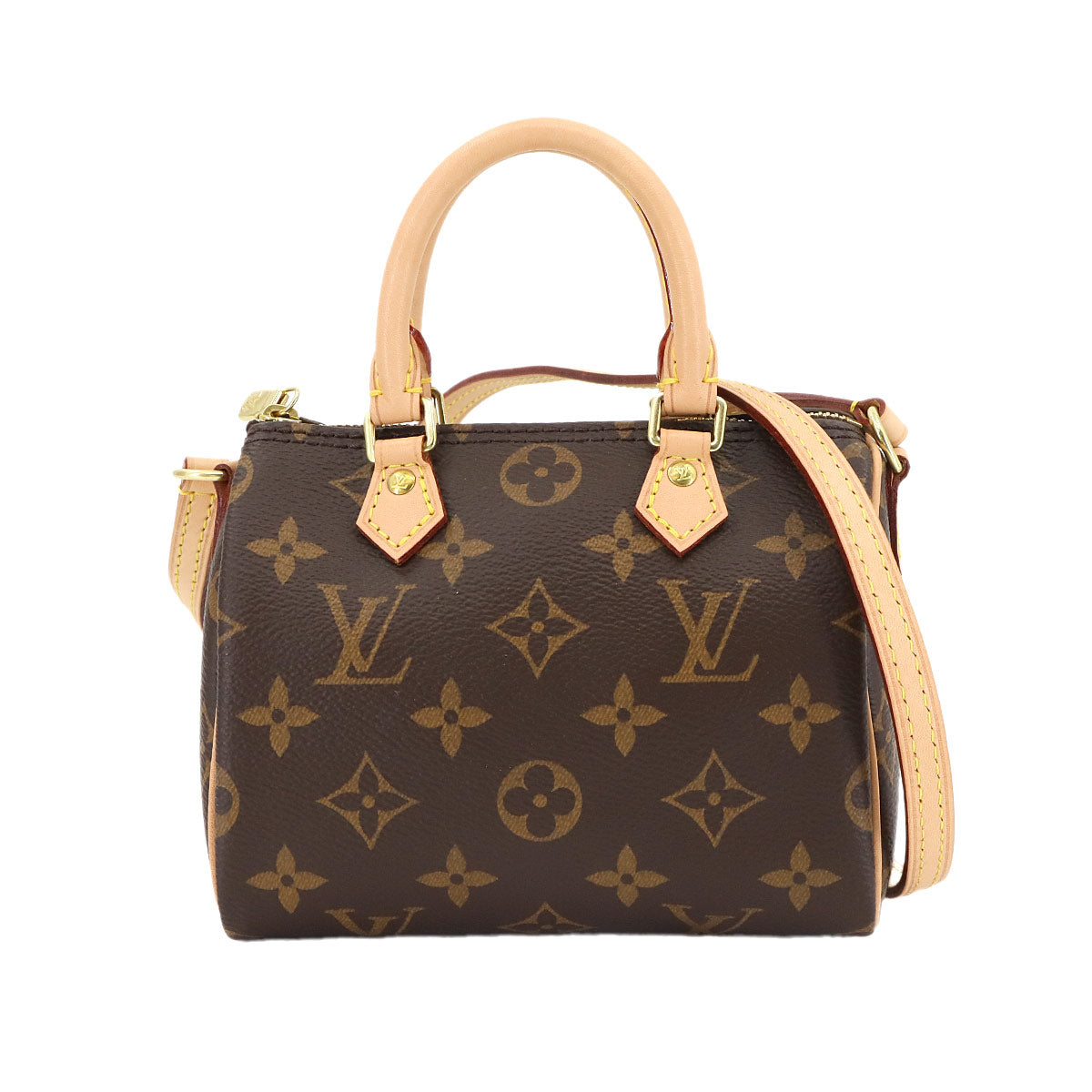 Monogram Nano Speedy 2way Hand Shoulder Bag Brown M61252